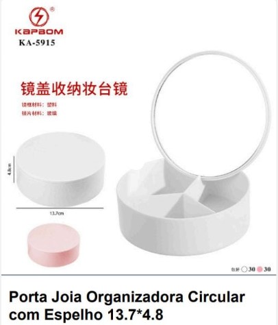  - Beleza - LOJA C3    Cod. PORTA JOIA CIRCULAR KA-5915